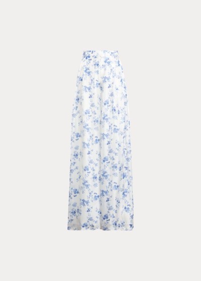 Calças Ralph Lauren Brenda Floral Wide-Leg Mulher 03126-CFLT